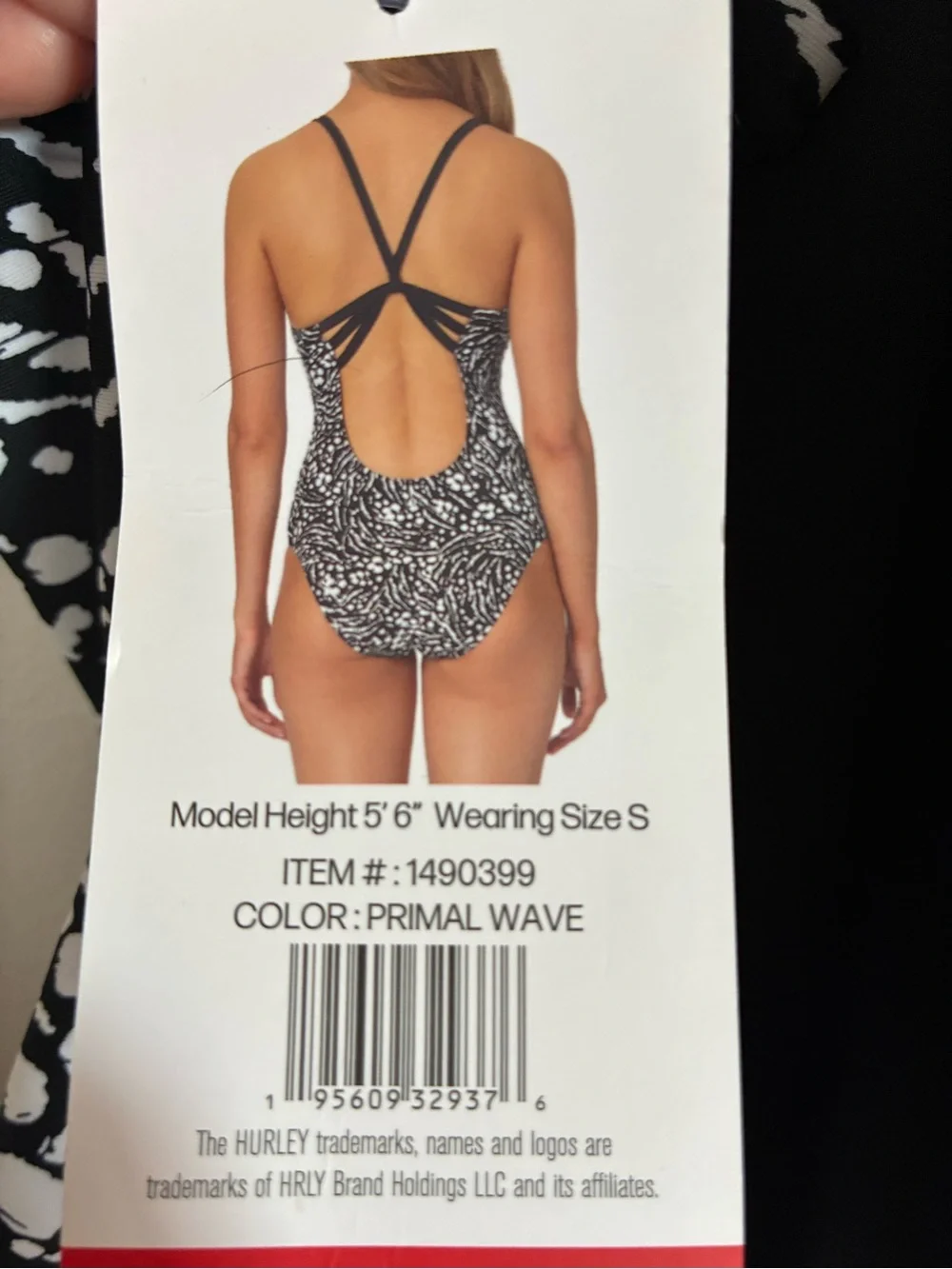 Hurley Primal Wave One Piece Swimsuit Medium Racerback UPF 50 Sun Protection